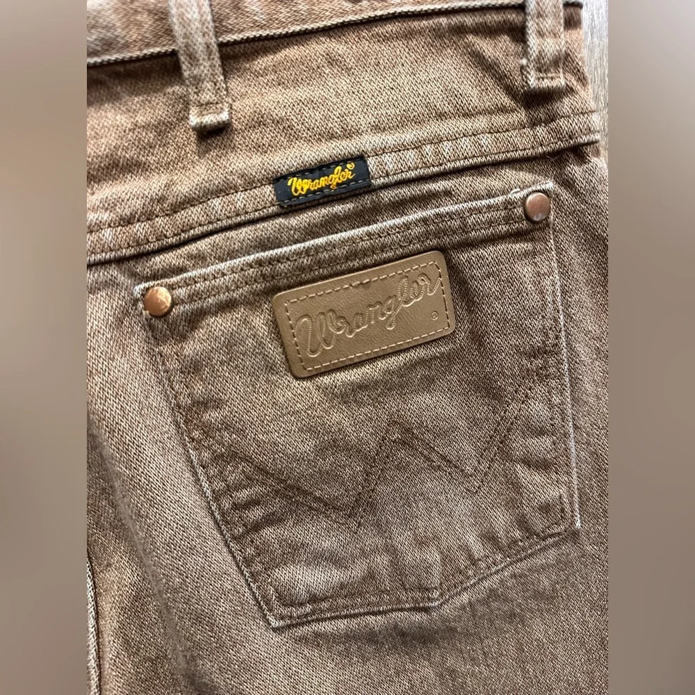 Wrangler Men's Tan Cotton Jeans 33x36 - Picture 3 of 5